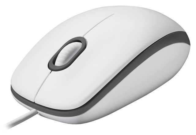 Проводная мышь Logitech M100, белый — Фото 3