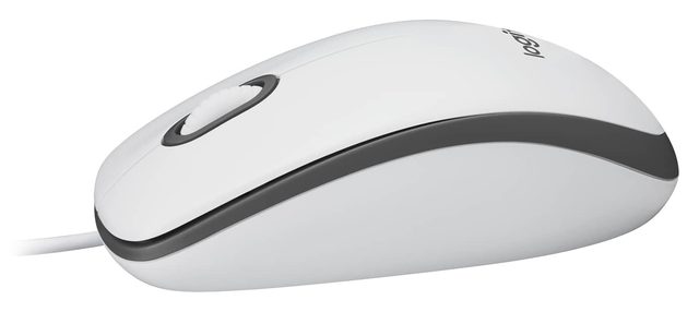Проводная мышь Logitech M100, белый — Фото 4