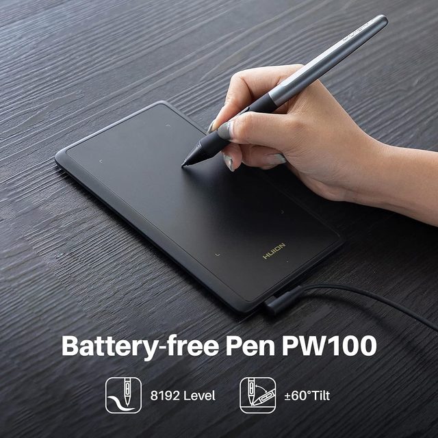 Графический планшет Huion Inspiroy H420X, чёрный — Фото 4