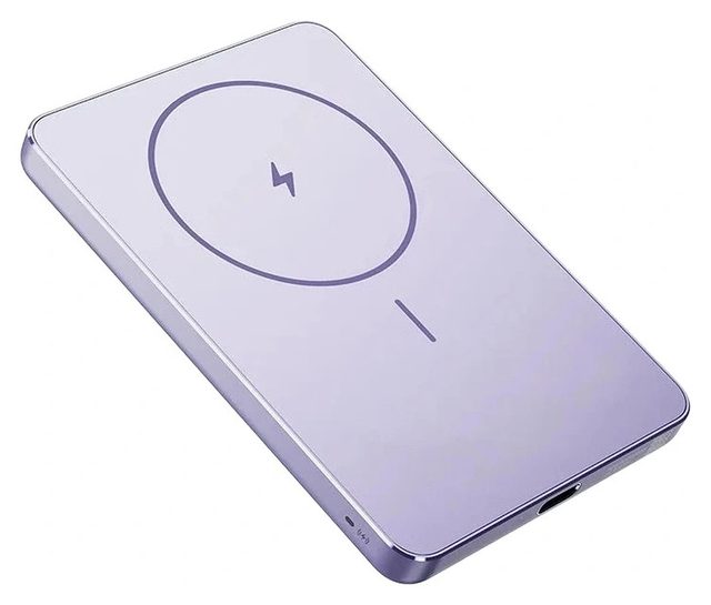 Внешний аккумулятор Xiaomi Super Slim Magnetic Power Bank 5000, фиолетовый — Фото 2