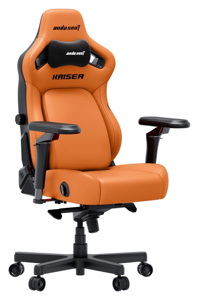 Кресло игровое Andaseat Kaiser 4 XL, оранжевый, экокожа — Фото 2