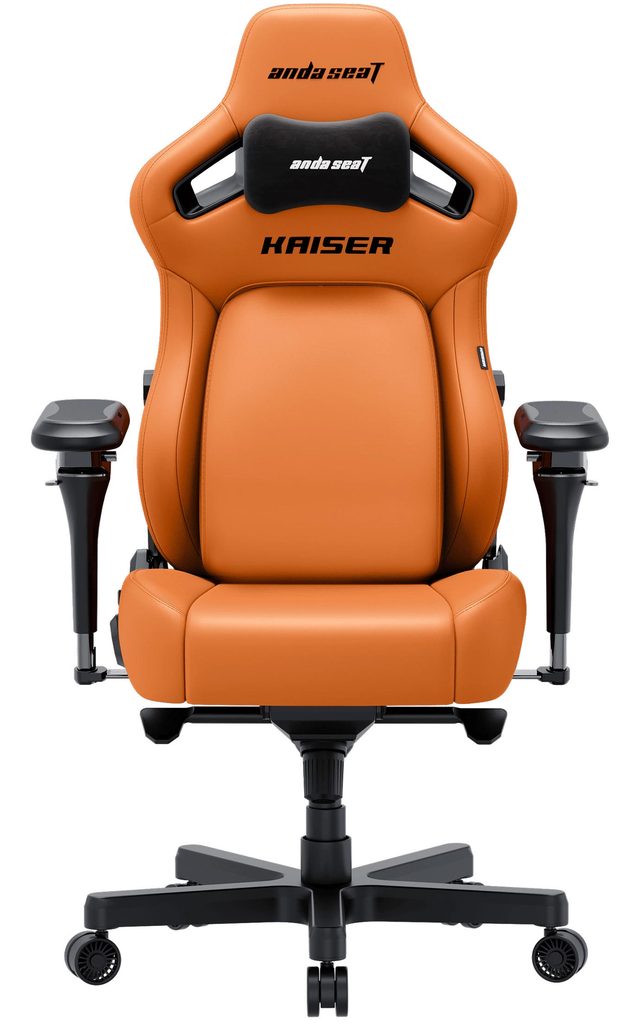 Кресло игровое Andaseat Kaiser 4 XL, оранжевый, экокожа — Фото 3