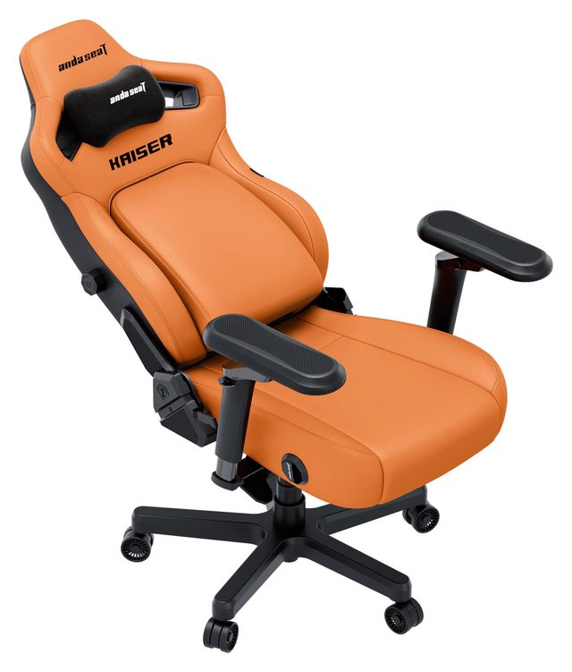 Кресло игровое Andaseat Kaiser 4 XL, оранжевый, экокожа — Фото 5