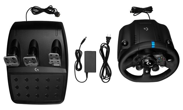 Игровой руль с педалями Logitech G923 для ПК и Xbox, чёрный — Фото 5