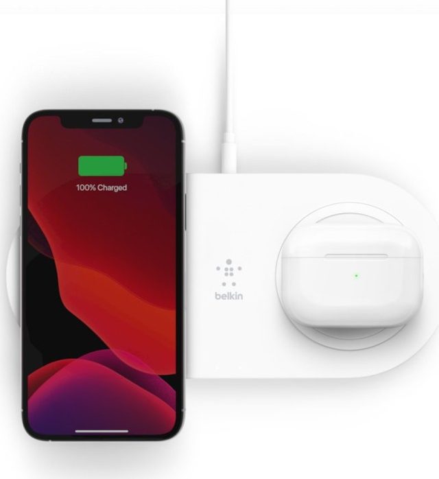 Simsiz zaryadlovchi Belkin BoostCharge Dual Pads 15W, oq — Surat 3