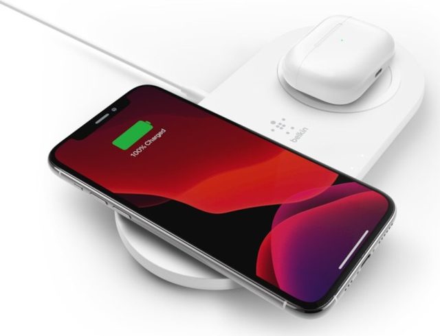 Simsiz zaryadlovchi Belkin BoostCharge Dual Pads 15W, oq — Surat 5