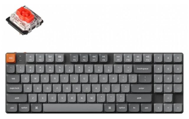 Mexanik klaviatura Keychron K13 Max K Pro Red, oq yoritgich, qora
