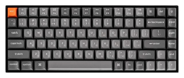 Механическая клавиатура Keychron K2 Max K Super Red, белая подсветка, чёрный