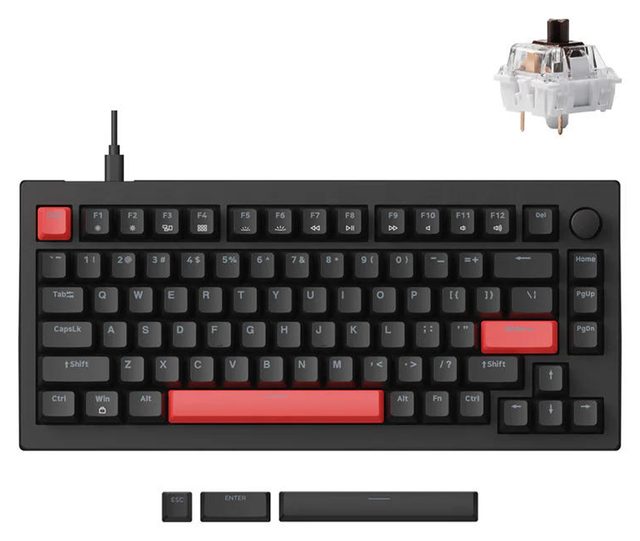 Mexanik klaviatura Lemokey X4 Keychron Brown, qora, EN/UZ