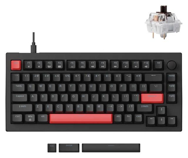 Механическая клавиатура Lemokey X4 Keychron Red, чёрный
