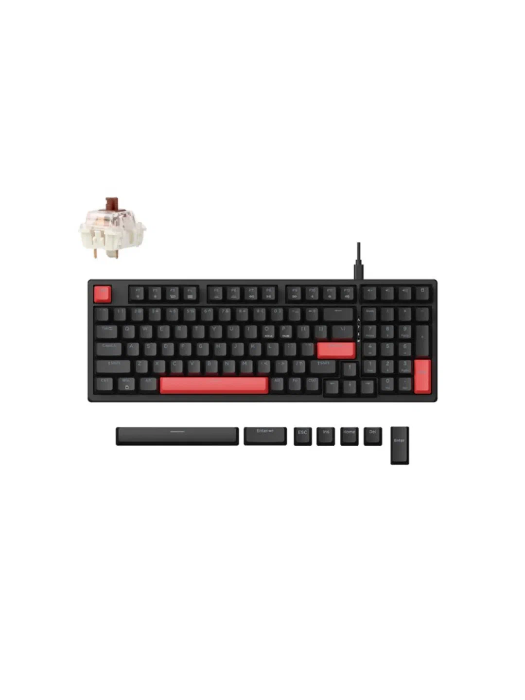 Механическая клавиатура Lemokey X5 Keychron Brown, чёрный