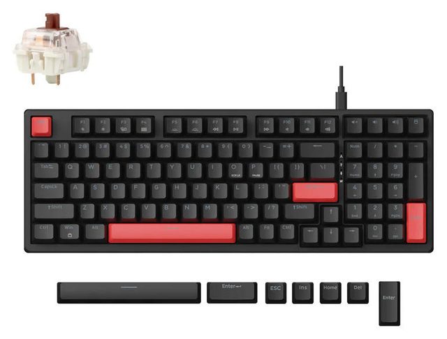 Механическая клавиатура Lemokey X5 Keychron Brown, чёрный — Фото 2