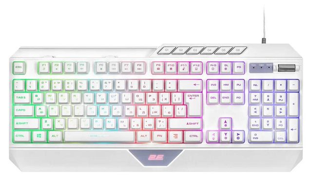 Oʻyin klaviaturasi 2E Gaming KG315, oq