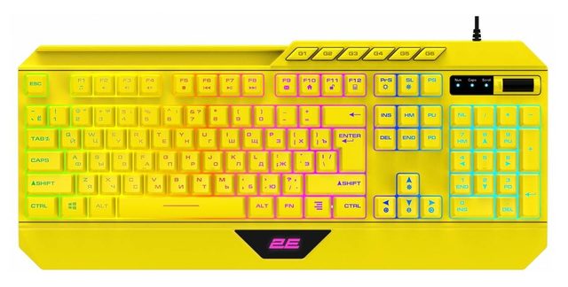 Игровая клавиатура 2E Gaming KG315, жёлтый