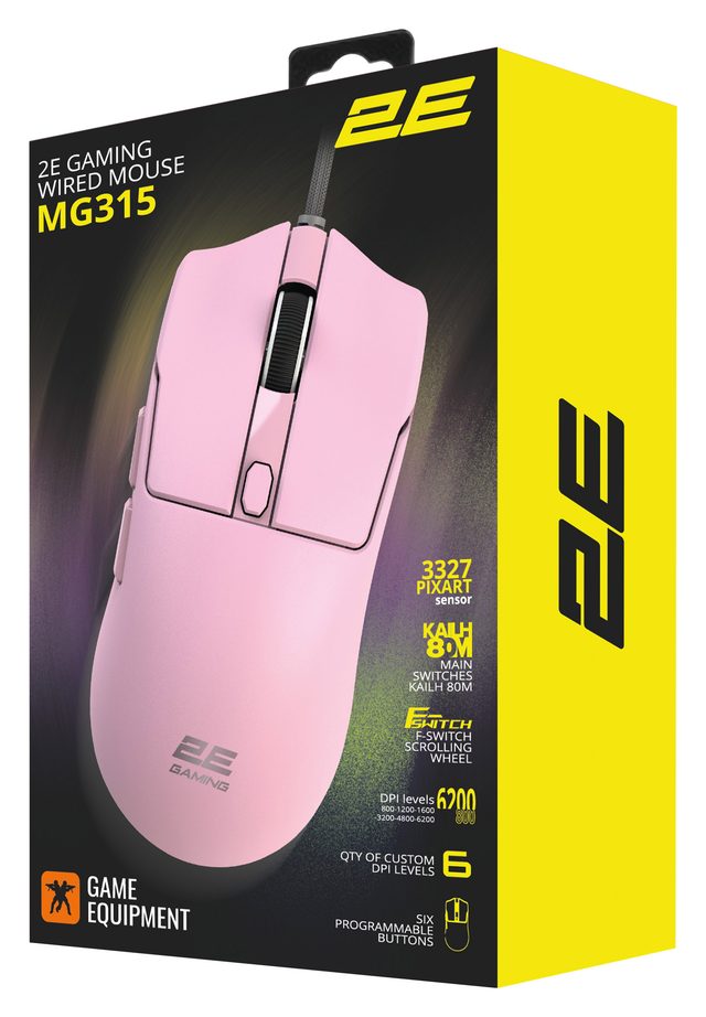 Oʻyin sichqonchasi 2E Gaming MG315, pushti — Surat 6