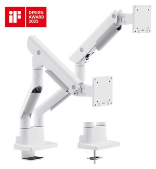 Настольный кронштейн для двух мониторов Brateck LDT99-C024, белый