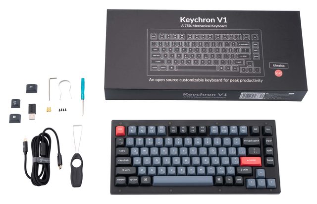 Mexanik klaviatura Keychron V1 Knob Gateron G Pro Red — Surat 3