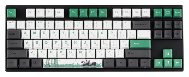 Klaviaturalar Varmilo keyboard VEA87 Panda R2 Cherry Mx Red Multicolor (A23A029A3A1A06A026), qizil