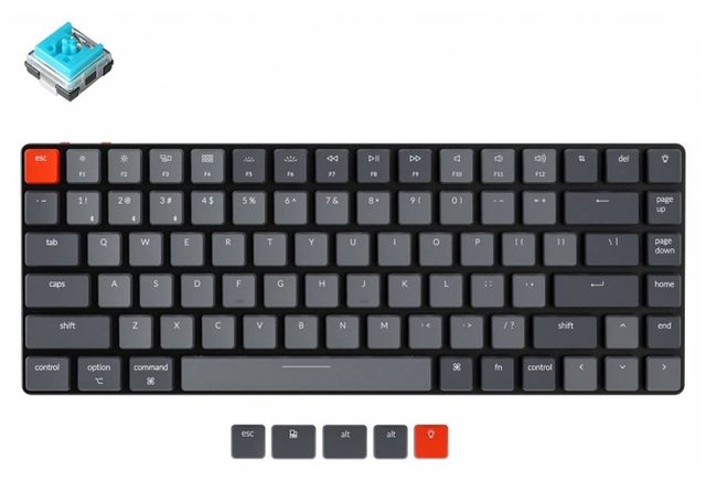 Mexanik klaviatura Keychron K3 Optical Blue, oq yoritgich
