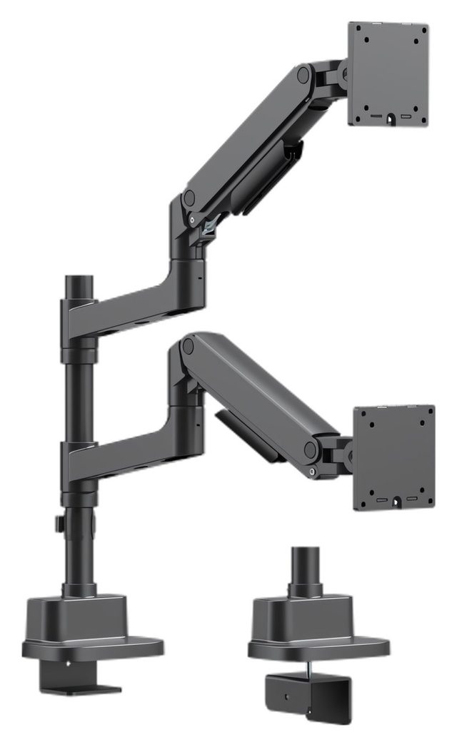 Настольный кронштейн для двух мониторов Brateck LDT123-C024P, чёрный