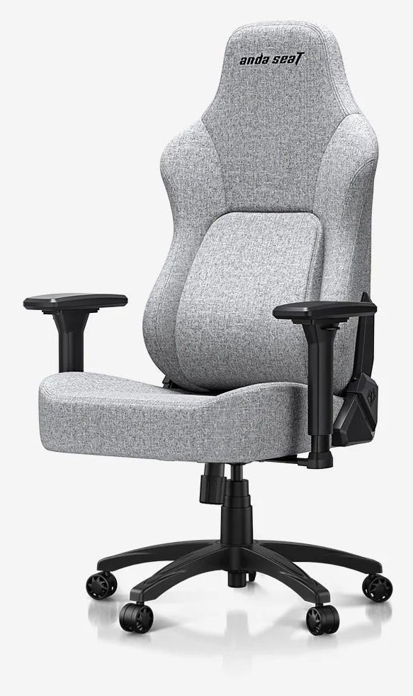 Кресло AndaSeat Phantom 4, льняная ткань, 2D-Armrests, серый