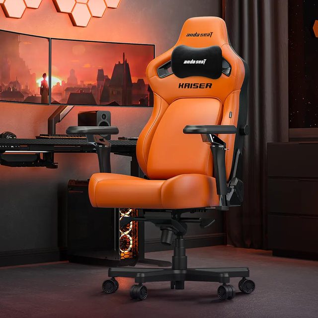 Игровое кресло AndaSeat Kaiser 4 V2 L, оранжевый — Фото 8