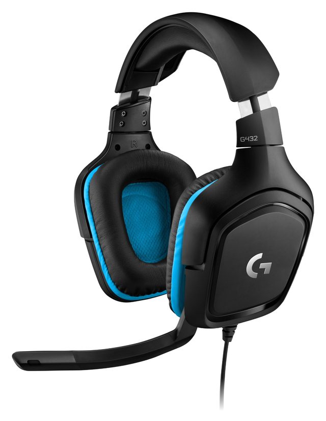 Oʻyin garniturasi Logitech G432 7.1, qora-koʻk — Surat 2