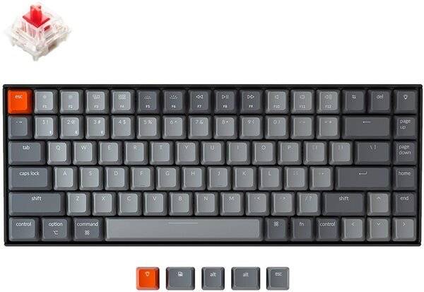 Механическая клавиатура Keychron K2 Gateron Red Hot-swap, белая подсветка