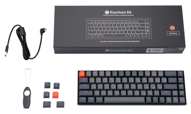 Mexanik klaviatura Keychron K6 Gateron Blue, oq yoritgich — Surat 3