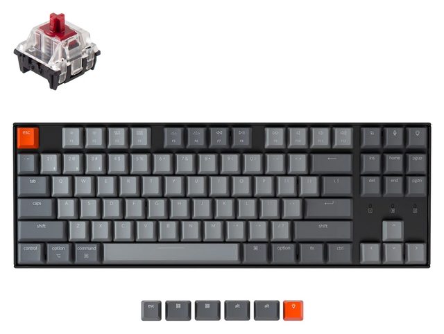 Mexanik klaviatura Keychron K8 Gateron Optical Red RGB Hot-swap, qora — Surat 3