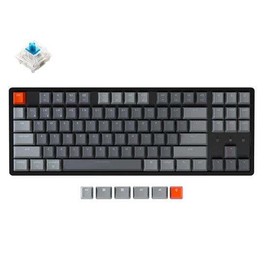 Mexanik klaviatura Keychron K8 Gateron Optical Red RGB Hot-swap, qora — Surat 4