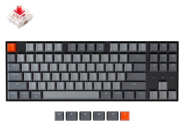 Mexanik klaviatura Keychron K8 Gateron Red, oq yoritgich — Surat 2