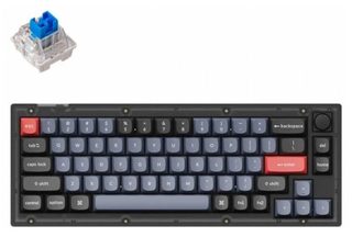 Механическая клавиатура Keychron V2 Knob K Pro Blue, полупрозрачный чёрный