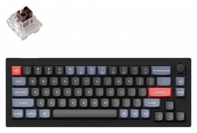 Механическая клавиатура Keychron V2 Knob K Pro Brown, чёрный