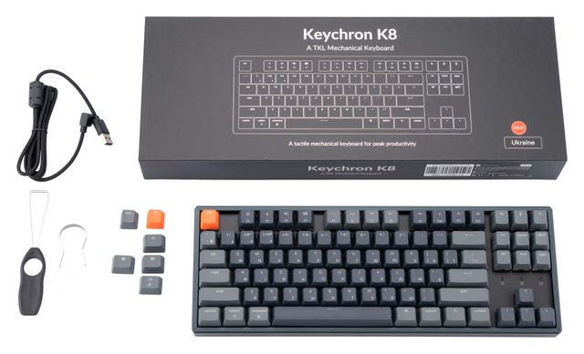 Механическая клавиатура Keychron K8 Gateron Brown RGB Hot-swap — Фото 3