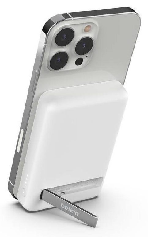 Внешний аккумулятор Belkin BoostCharge Magnetic Wireless Power Bank 5K + Stand, белый
