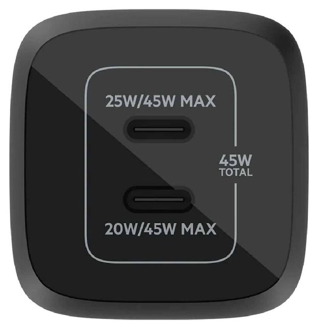 Zaryadlovchi qurilma Belkin BoostCharge Pro Dual USB-C GaN PPS 45W, qora — Surat 2