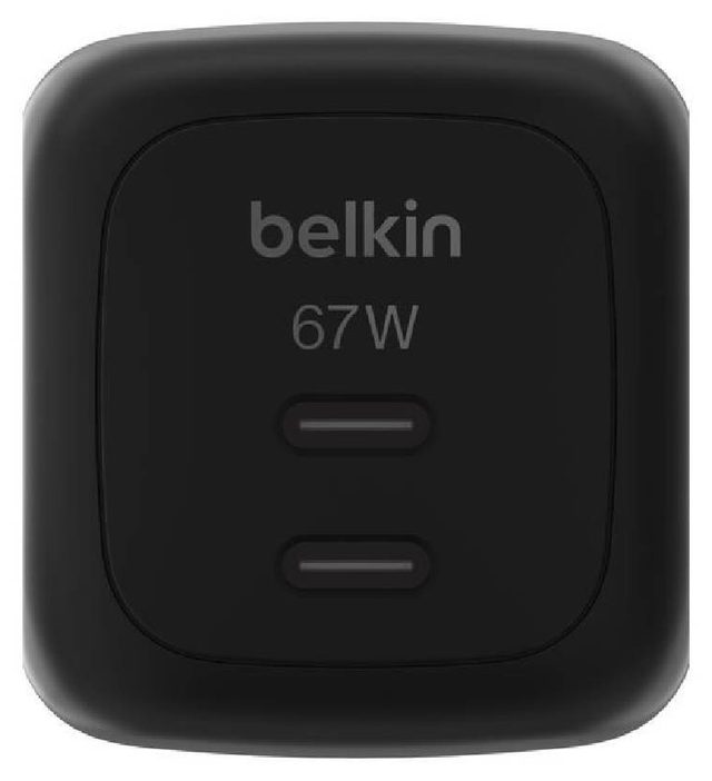 Zaryadlovchi qurilma Belkin BoostCharge Pro Dual USB-C GaN 67W, qora — Surat 2