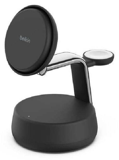 Беспроводное зарядное устройство Belkin UltraCharge Pro 3-in-1 Stand Qi2 25W, тёмно-серый — Фото 3