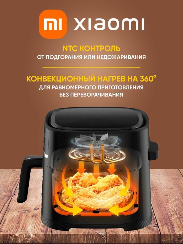 Aerogril Xiaomi Smart Air Fryer 6.5L, qora — Surat 4