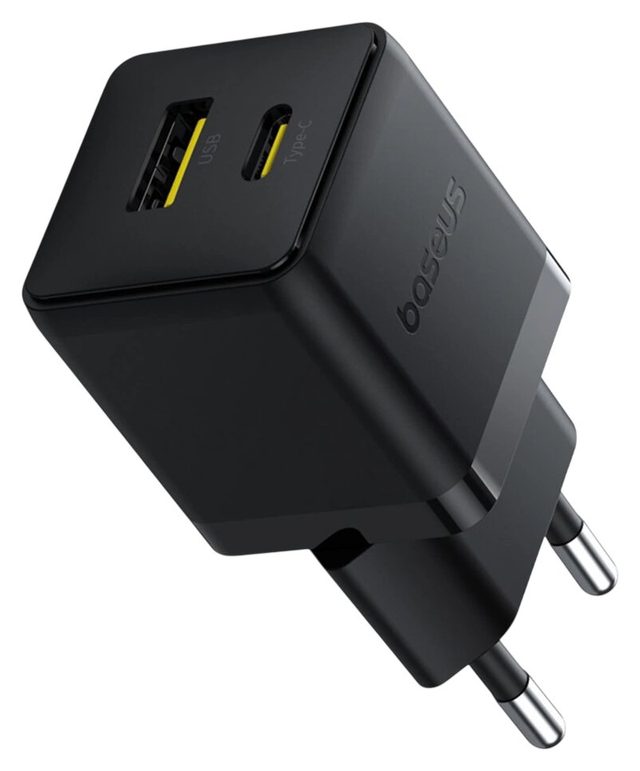 Сетевое зарядное устройство Baseus Palm C+U 30W, чёрный — Фото 2