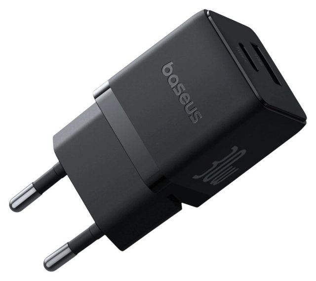 Сетевое зарядное устройство Baseus Palm C+U 30W, чёрный — Фото 3