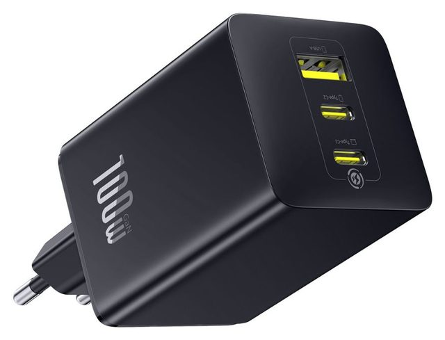 Tarmoq zaryadlovchi qurilmasi Baseus EnerFill FE11 2C+U 100W, qora — Surat 3