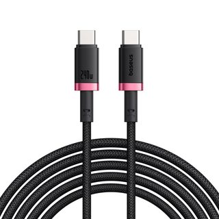 Кабель Baseus Dura USB-C – USB-C 240W 1 м, чёрно-красный