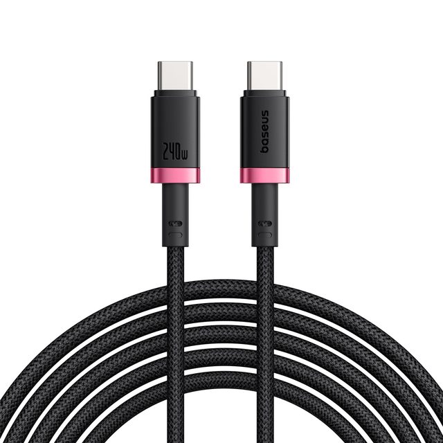 Кабель Baseus Dura USB-C – USB-C 240W 1 м, чёрно-красный