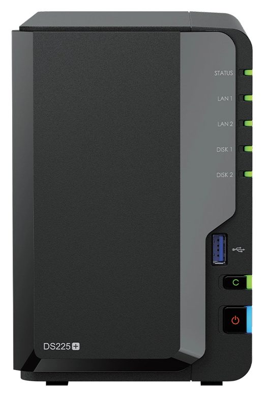 Сетевое хранилище Synology DiskStation DS225+, чёрный — Фото 2