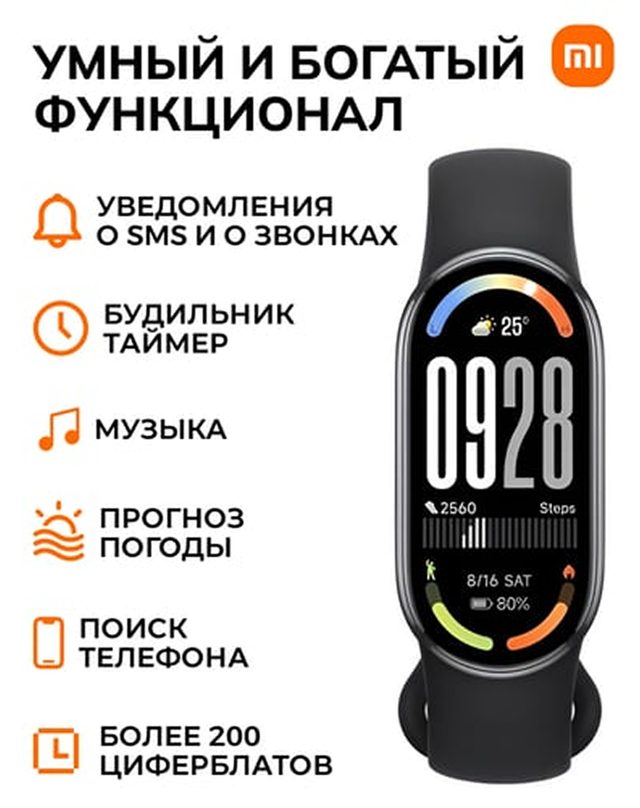 Фитнес-браслет Xiaomi Smart Band 10, чёрный — Фото 7