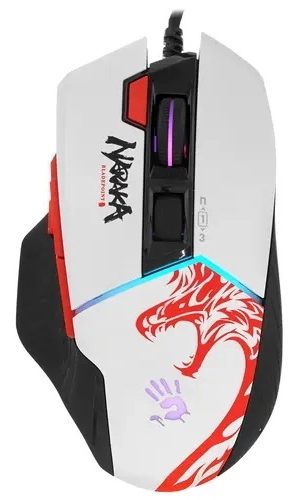 Oʻyin sichqonchasi Bloody W95 Max, oq