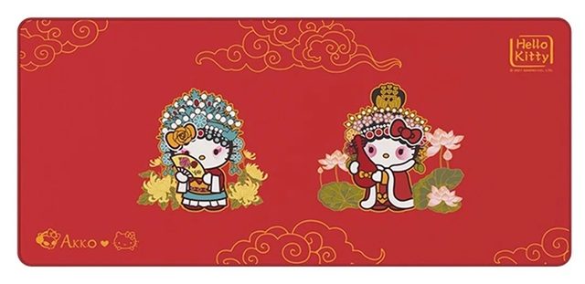 Sichqoncha uchun gilamcha Akko Hello Kitty Peking Opera B, qizil