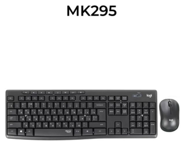 Беспроводной комплект клавиатура и мышь Logitech MK295 Silent, графитовый